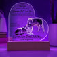 Acrylic Heart LED Plaque - Remember That I Love You - Affectionate Wolf Couple- To My Wife