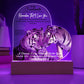 Acrylic Heart LED Plaque - Remember That I Love You -Affectionate Tiger Couple - To My Soulmate