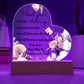 Acrylic Heart LED Plaque - Thank You, You Are Appreciated - yellow roses