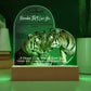 Acrylic Heart LED Plaque - Remember That I Love You -Affectionate Tiger Couple - To My Soulmate