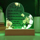 Acrylic Heart LED Plaque - Thank You, You Are Appreciated - yellow roses