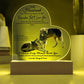 Acrylic Heart LED Plaque - Remember That I Love You - Affectionate Wolf Couple - To My Husband