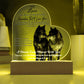 Acrylic Heart LED Plaque - Remember That I Love You - Kissing Wolf Couple - To My Love