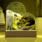 Acrylic Heart LED Plaque - Remember That I Love You -Affectionate Lion Couple - To My Love
