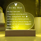 Acrylic Heart LED Plaque - To My Man
