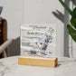Acrylic Square LED Plaque - Remember That I love - Loving Tiger Couple- To My Husband