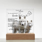 Acrylic Square LED Plaque - Remember That I love - Loving Wolf Couple -To My Love