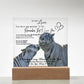 Acrylic Square LED Plaque - Remember That I love - Kissing Tiger Couple- To My Love