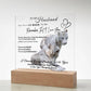 Acrylic Square LED Plaque - Remember That I love - Loving Tiger Couple- To My Husband