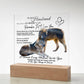 Acrylic Square LED Plaque - Remember That I love - Affectionate Wolf Couple- To My Husband