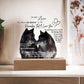 Acrylic Square LED Plaque - Remember That I love - Kissing wolf Couple- To My Love