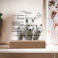 Acrylic Square LED Plaque - Remember That I love - Loving Wolf Couple- To My Wife