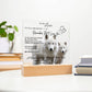 Acrylic Square LED Plaque - Remember That I love - Loving Wolf Couple -To My Love