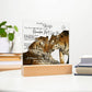 Acrylic Square LED Plaque - Remember That I love - Affectionate Tiger Couple- To My Wife
