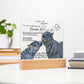 Acrylic Square LED Plaque - Remember That I love - Kissing Tiger Couple- To My Love