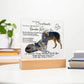 Acrylic Square LED Plaque - Remember That I love - Affectionate Wolf Couple- To My Soulmate