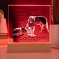 Acrylic Square LED Plaque - Remember That I love - Affectionate Wolf Couple- To My Husband